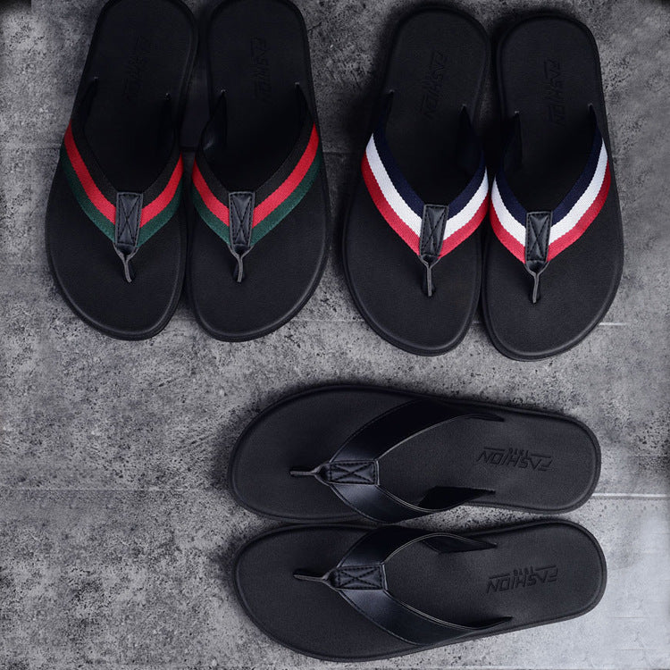 Flip-Flops Casual Leather Slippers Korean Style Sandals Personalized Sandals