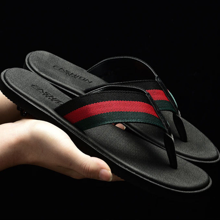 Flip-Flops Casual Leather Slippers Korean Style Sandals Personalized Sandals