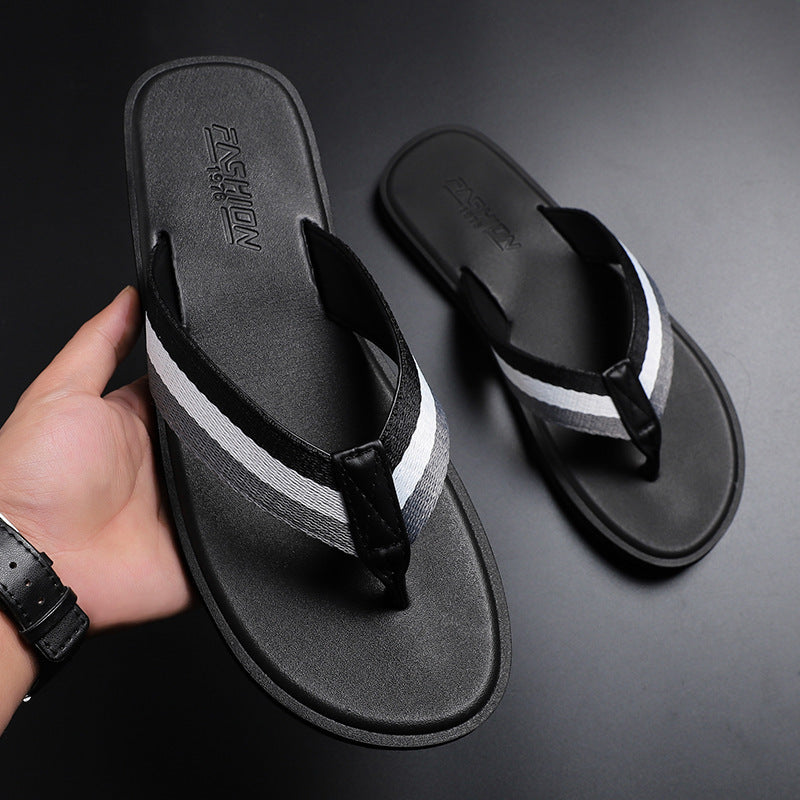 British Personality Non-slip Couple Beach Shoes Student Versatile Flip Flops