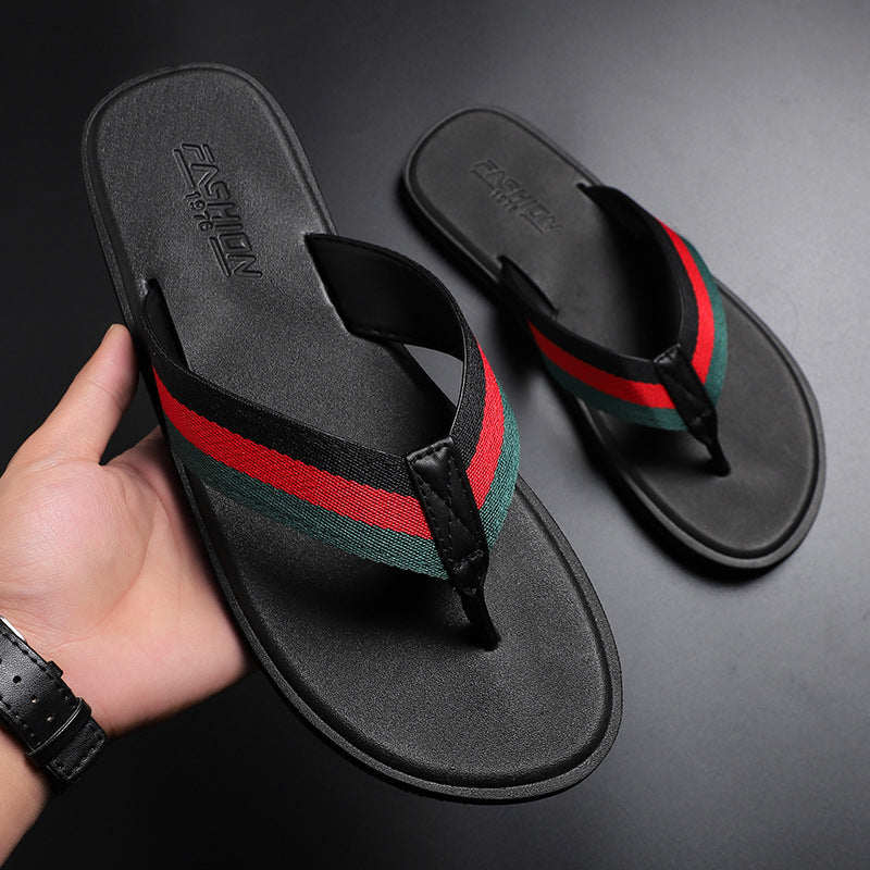 British Personality Non-slip Couple Beach Shoes Student Versatile Flip Flops