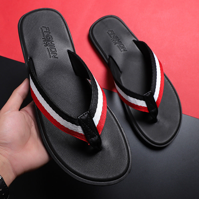 British Personality Non-slip Couple Beach Shoes Student Versatile Flip Flops